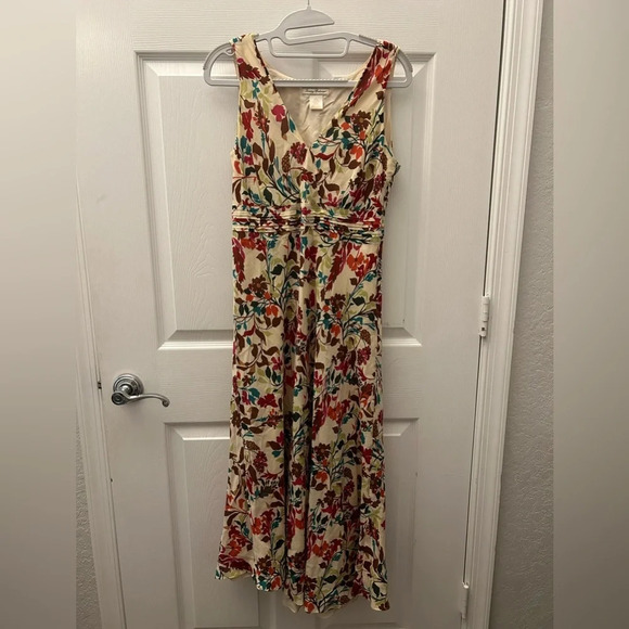 ! Tommy Bahama women's Size 6 Beachy Tropical Floral Sleeveless Maxi Dre… - Picture 2 of 5